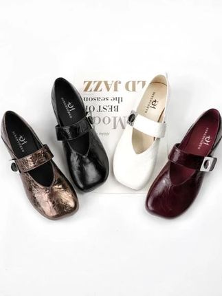 【Dhh】#内增高 3.5cm•牛皮•#方头法式 春秋#温柔单鞋 一字百搭#中跟玛丽珍#百搭玛丽珍