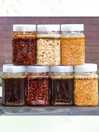 云南德宏早点小吃调味油大蒜油蒜香芝麻油花生调味油辣子油350ml#云南德宏调味油 #大蒜油 #芝麻油 #花生调味油 #辣子油
