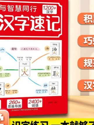 用思维导图学汉字,迅速掌握900个常用汉字,8000个词语,孩子喜欢大人轻松,赶紧给孩子买一本吧。