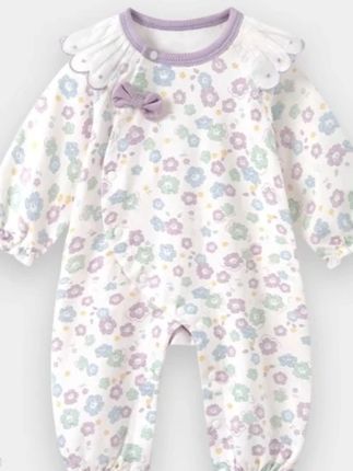 婴儿连体衣春秋款衣服新生婴幼儿外出纯棉超萌公主服女童宝宝秋装#童装 #婴儿连体衣春秋