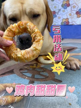 狗狗磨牙小零食鸡肉甜甜圈#狗零食   #萌宠好物  #狗狗磨牙棒推荐   #宠物零食  #拉布拉多