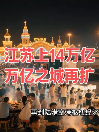 江苏经济攀上14万亿高峰,“万亿之城”再扩容