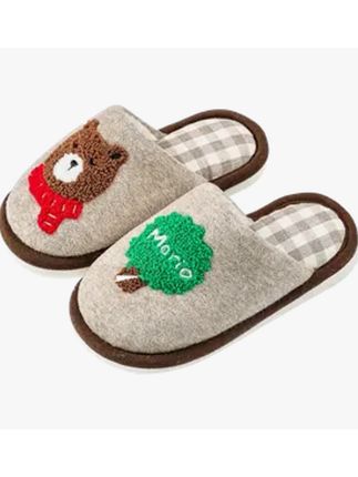 儿童棉拖鞋可爱卡通亚麻家居鞋四季适用软底防滑适合居家穿着#阔爱炸了 #棉麻拖鞋 #好穿不累脚 #拖鞋 #买它