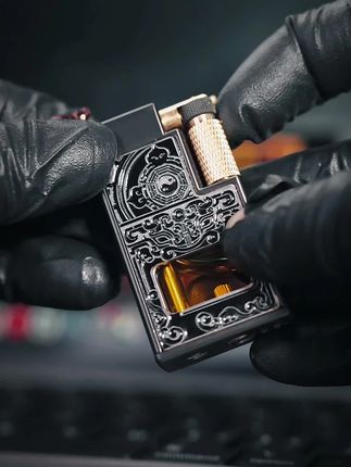 CHIEF/首领小钢炮升级版饕餮吞财创意抬臂侧滑透明油仓煤油打火机#打火机 #CHIEF首领 #创意打火机 #煤油打火机 #男士好物