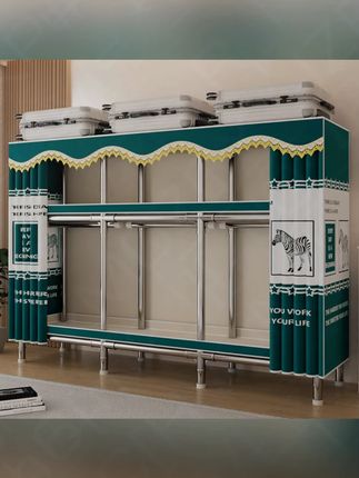 合金接头衣柜家用卧室出租房宿舍结实耐用布衣柜简易组装收纳衣橱#布衣柜 #家用收纳 #合金接头 #简易组装 #卧室好物