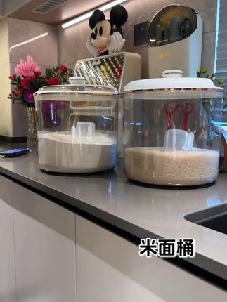 谷杂粮收纳桶,防潮防虫厨房面粉储存桶,粮罐米桶家用#大米桶防虫防潮密封 #米桶 #五谷杂粮收纳
