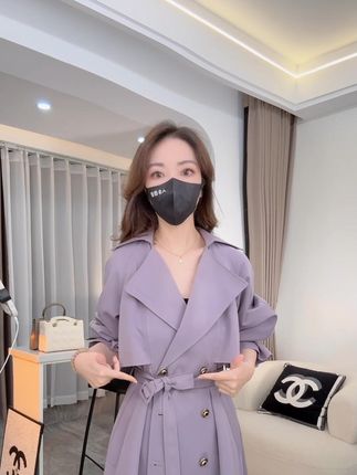 英伦风紫色风衣女2025秋季新款中长款高级感显瘦气质休闲宽松