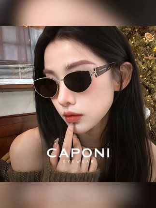 【薯薯镜】圆框猫眼墨镜女2025新款高级感俏皮防紫外线太阳镜34020