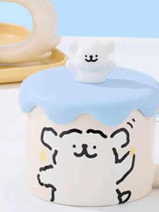 #k总 推荐正品线条小狗联名马克杯情侣陶瓷水杯生日礼物送男女生办公室茶杯#马克杯 #陶瓷水杯 #水杯 #茶杯