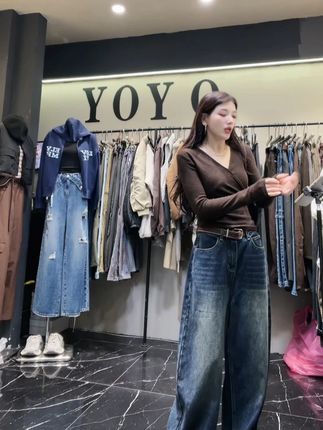 YOYO自制【旧时光牛仔】#牛仔裤 #穿搭 #品质女装