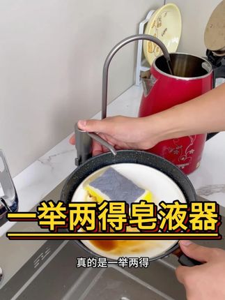 安装净水器的时候,一定要让师傅顺便装上这款净水皂液器,一个小孔就可以使用净水器和皂液器#厨房必备
