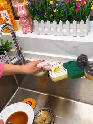 Howsentrip厨房水龙头置物架水池海绵沥水篮浴室用品卫生间收纳架