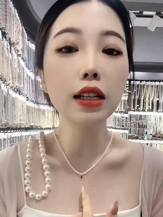 铜合金仿珍珠项链 方块金色106仿珍珠项链3mm时尚百搭小众法式#法式项链 #轻奢饰品 #小众设计 #百搭项链 #仿珍珠项链
