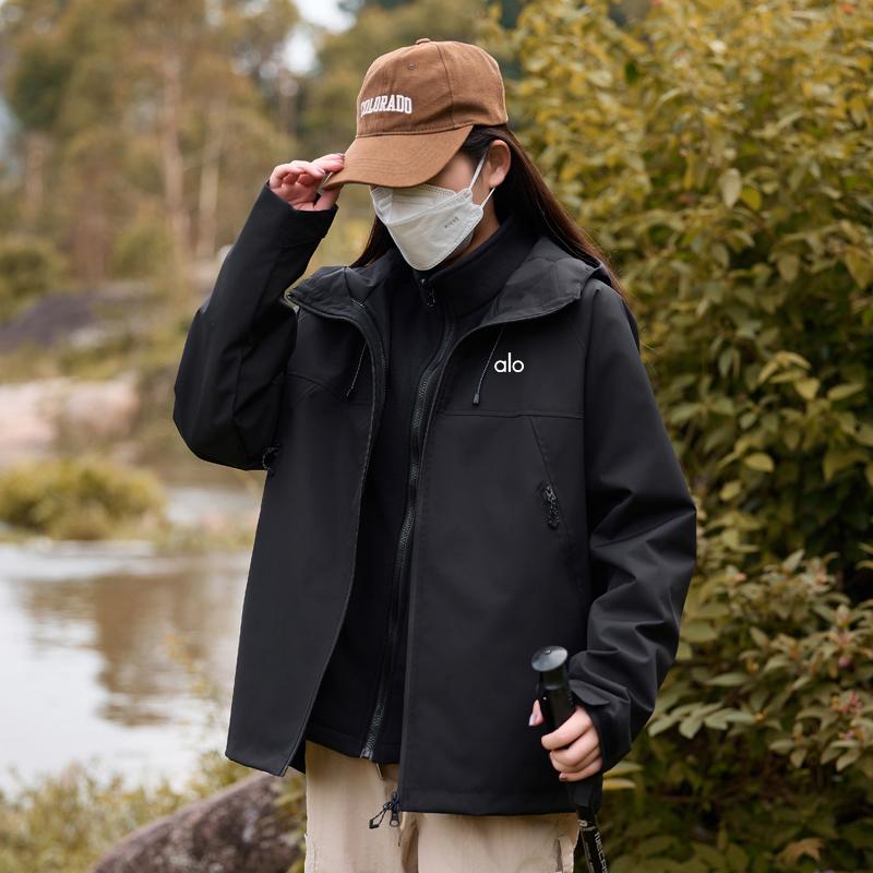 【官方正品】山系户外加绒加厚冲锋衣三合一防风防水两件套男