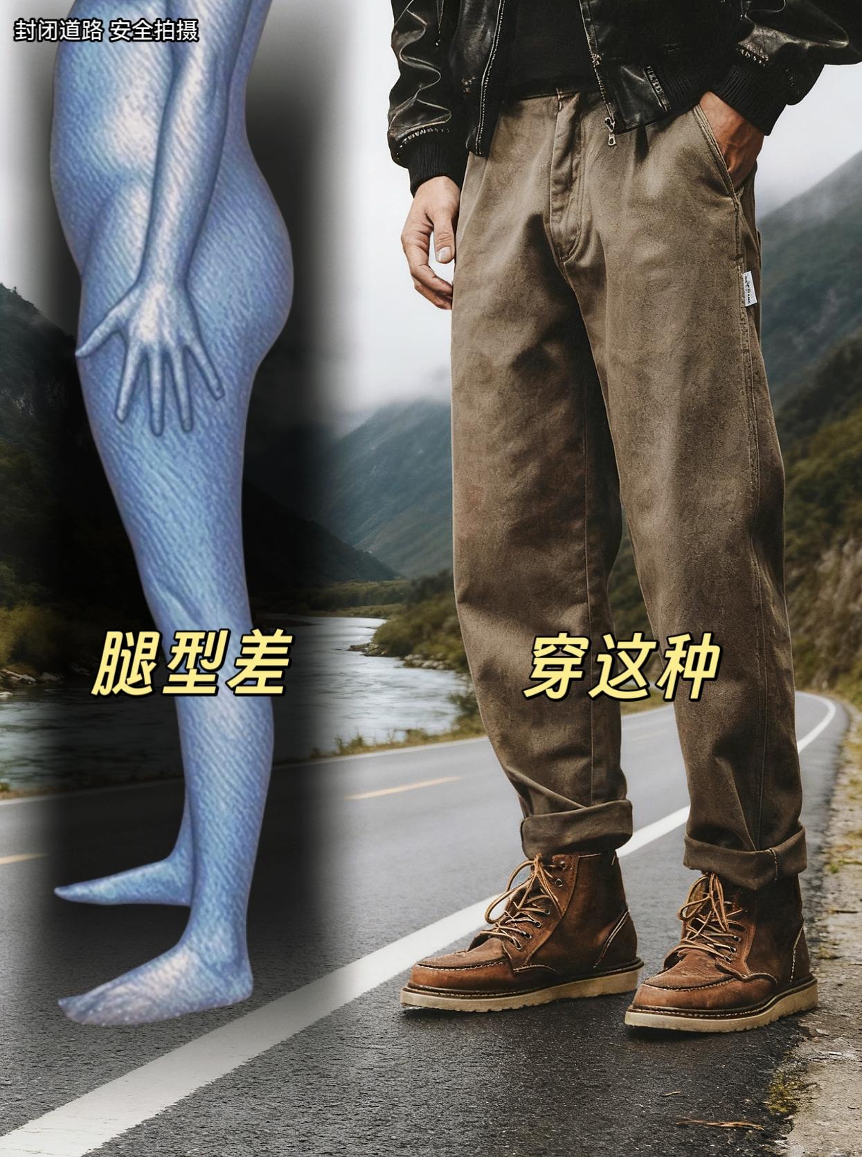 杰雷诺美式复古重磅工装裤子男秋季新款百搭炒洗宽松直筒休闲长裤