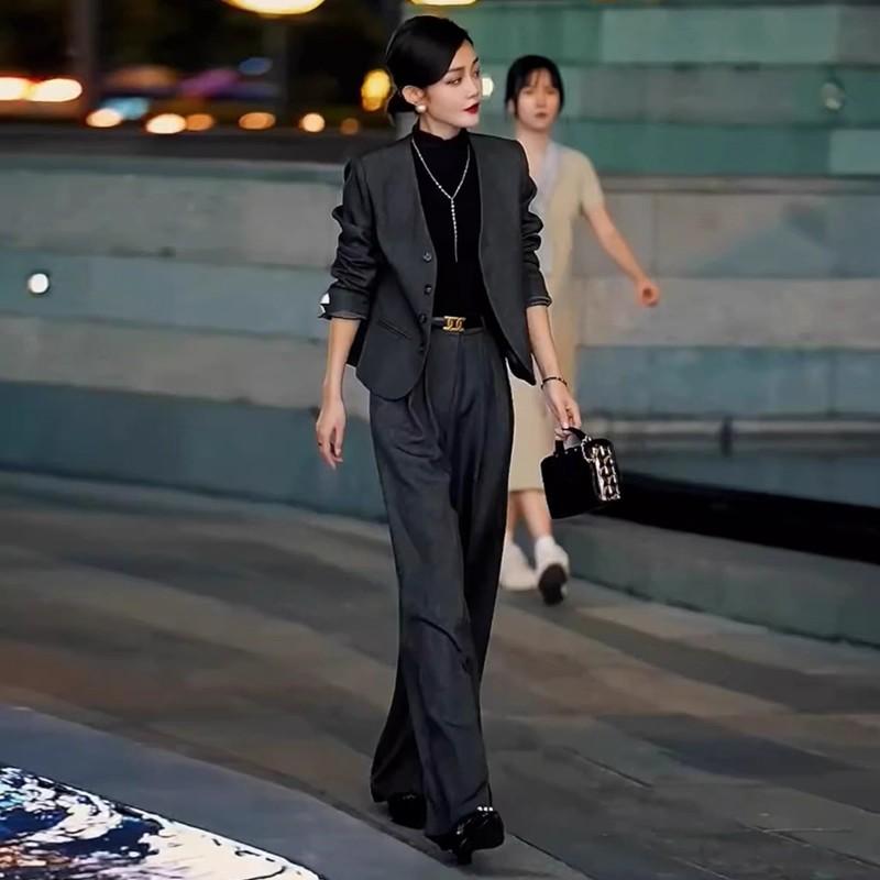 2025春季新款搭配一整套气场强大女装又a又飒时尚小香风西装套装女