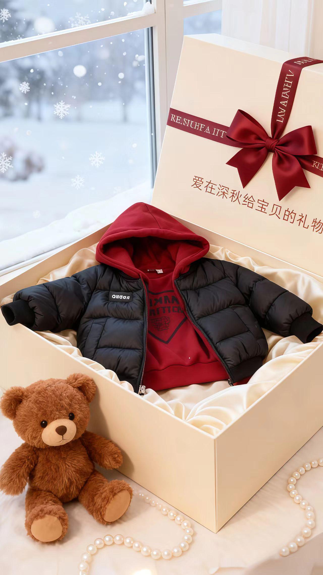 儿童加绒双面穿外套