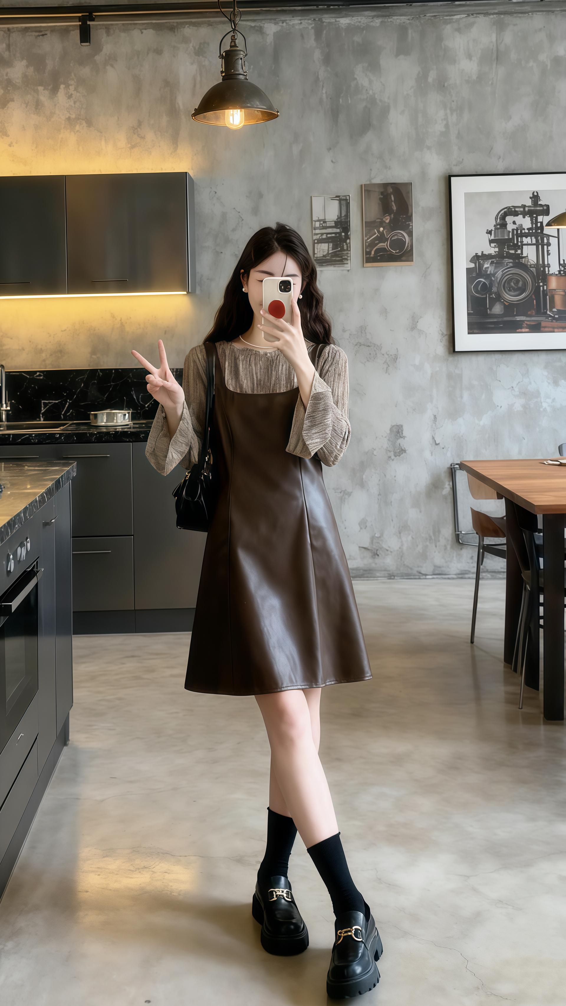 背带连衣裙显瘦打底衫