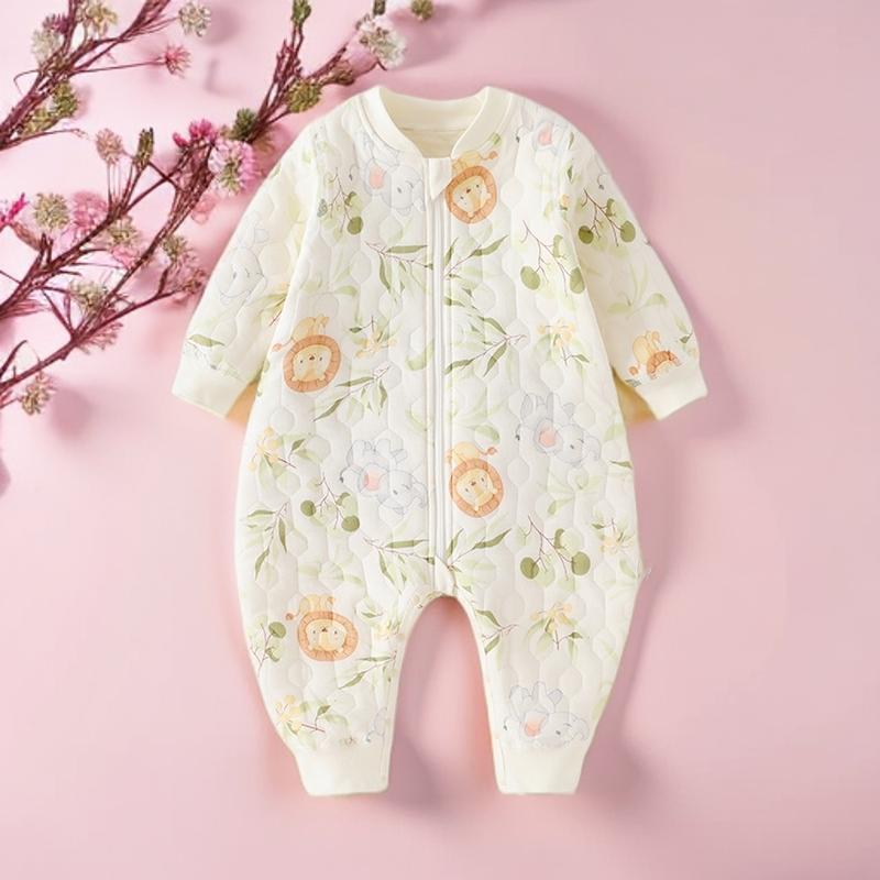 【高品质】巴拉拉婴儿睡袋秋冬夹棉a类新生儿拉链防踢被儿童连体睡