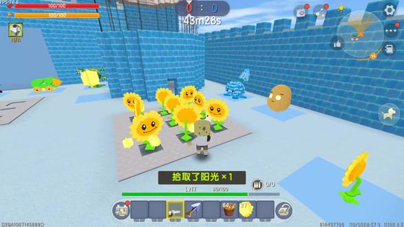 迷你世界10:海绵宝宝跑到僵尸基地种植机枪豌豆不怕被打败吗?