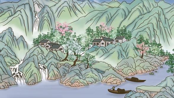 一山两水是兄弟,二山一水路旁人,这里的山和水分别指什么?