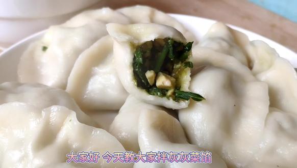 面点师教你做灰灰菜饺子,馅香皮劲道,比肉馅还好吃
