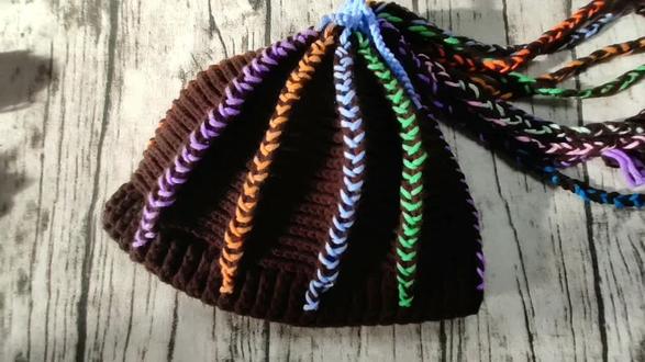 钩针编织 脏辫帽子教程3