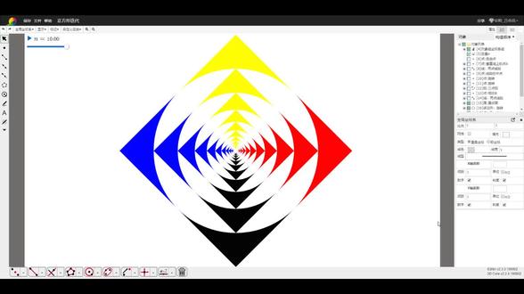 网络画板:方中有圆,圆中有方,依次不断重复出现