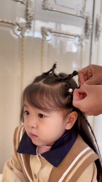 自带皇冠#童话公主发型 过年快给闺女安排起来吧#儿童编发 #编发简单易学 #简单好看发型 #编发教程