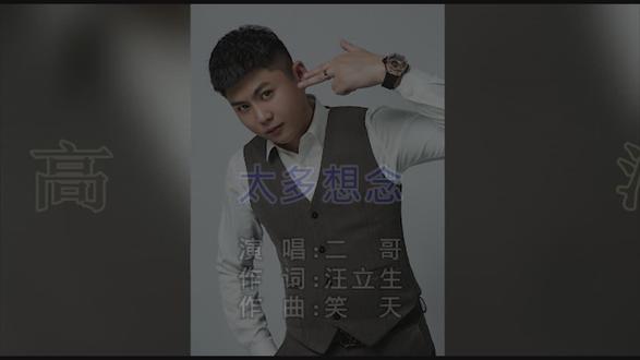 2019新歌推荐 二哥《太多想念》