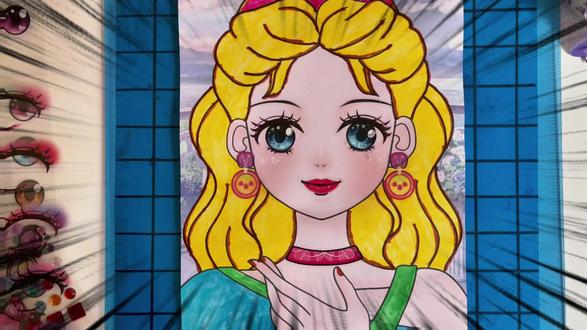 公主变妆最后添加的美乐蒂头饰太漂亮了,颜色都靓丽##马克笔绘画 #公主化妆贴纸书 #儿童涂画 #儿童益智