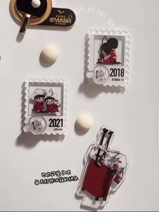 混双三连冠冰箱贴收到喽~也太可爱了吧,太有纪念意义了,每天打开冰箱的快乐#强烈推荐 #莎头 #5114 #冰箱贴 #莎头三连冠