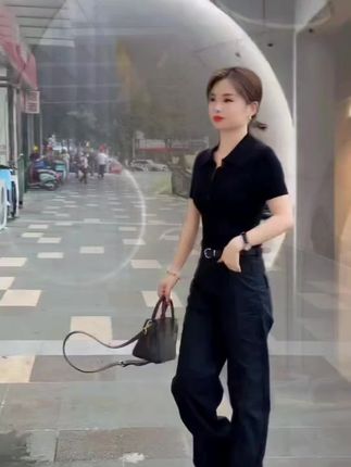 夏季气质上衣西装阔腿裤套装#时尚洋气百搭 #显高显瘦显气质#穿出自己的风格