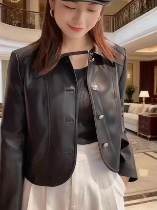 #时尚气质穿搭 #皮衣外套搭配 #谁穿谁好看