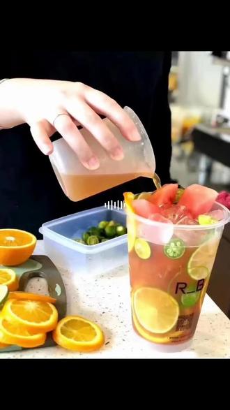 霸气回归水果茶饮品制作