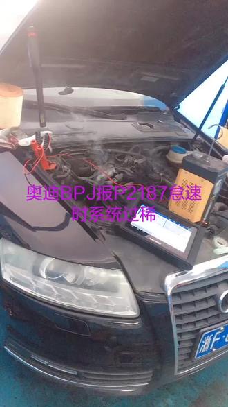 第一集:奥迪报P2187怠速时系统过稀,下集分享哪里在漏气!#汽车维修 #奥迪 #抖音小助手