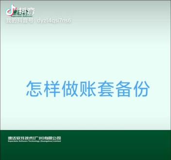 怎样做账套备份#excel技巧 #数据分析