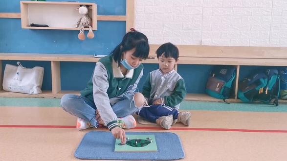 #蒙氏教育 蒙氏操作—乌龟的嵌板