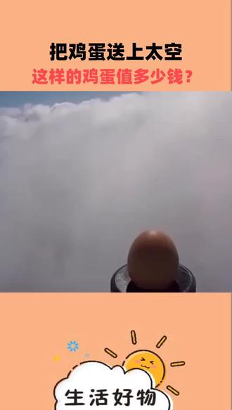 把鸡蛋送上太空,这样的鸡蛋值多少钱?#黑科技 #抖音小助手