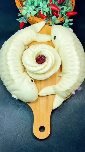 过年的枣花馒头馒头 面鱼学起来#花样面食 #花样面食制作