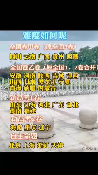 河南用的几卷,各省命题情况#高考加油 #教育