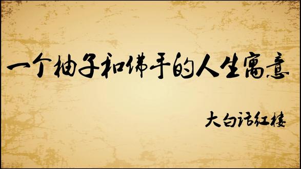 板儿的佛手和巧姐的柚子有什么寓意,蕴含了深刻的人生哲理. #我的影观报告