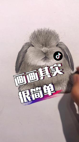 今天教你吃兔,呃不,是画兔兔的正确姿势🐰#我要上热门 #手绘 #画画 #画画其实很简单 @抖音小助手