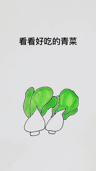 青菜简笔画教程,学不会你打我!#简笔画 #一起学画画