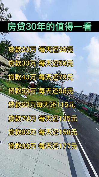 贷款30年,每天还多少,你知道吗?#房贷 #房产 #房地产