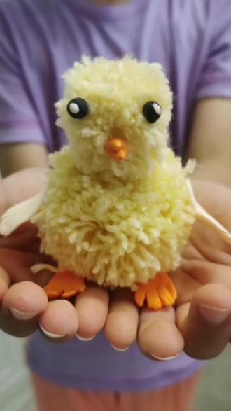 #手工diy 看一遍就会做的毛线小鸡仔#小鸡