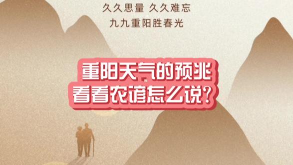 九九重阳节到了,你知道这天的天气预兆着什么?我们看看农谚怎么说#安徽远景作物 #我是新农人 #重阳节