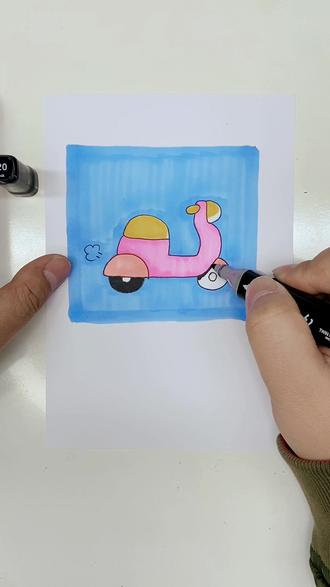 马克笔|5分钟手帐简笔画|电瓶车
#简笔画 #手帐