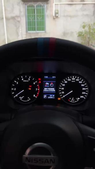 冷启动转速,冬天热车。#14代轩逸