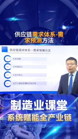 供应链需求体系-需求预测方法;【制造业课堂】全方位系统赋能制造业全产业链,评论区获取完整课程;#供应链管理 #供应商管理 #企业管理 #企业培训 #企业咨询